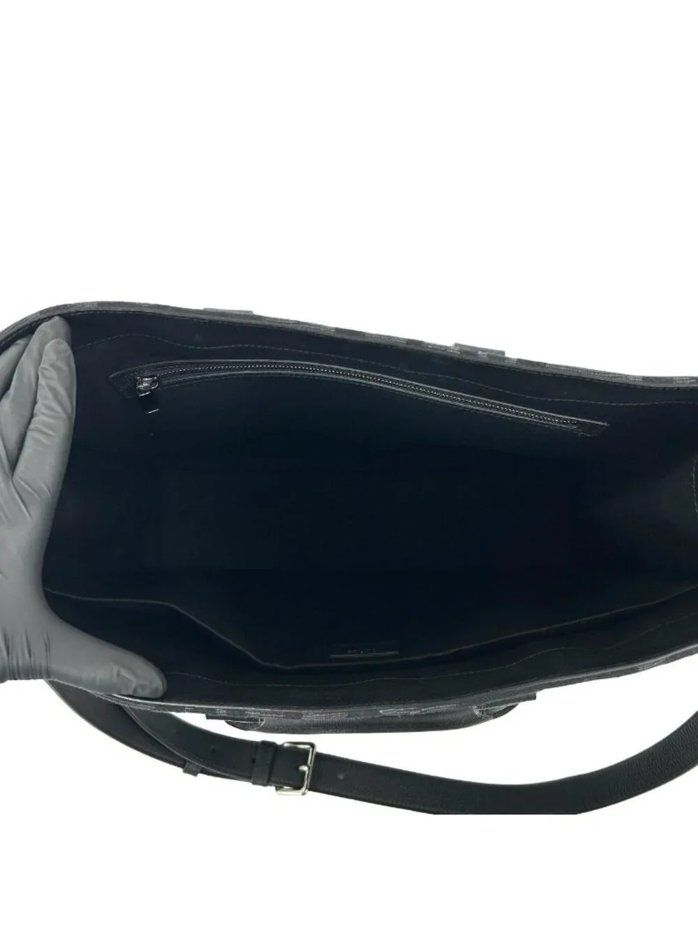 Dior East West Oblique Leather Tote Black